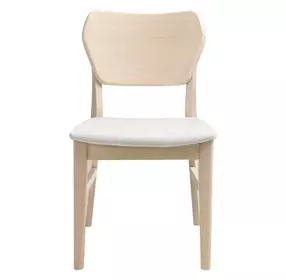West End Ivory and Natural Maple Upholstered Side Chair Set of 2