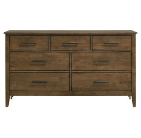 Andover Walnut 7 Drawer Dresser