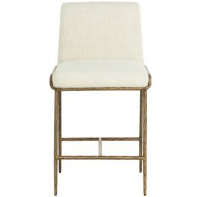 Lathan Geralt Linen Performance Fabric Counter Height Stool