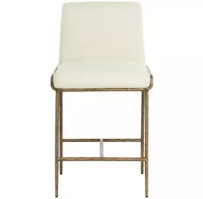 Lathan Geralt Linen Performance Fabric Counter Height Stool