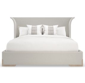 Beauty Sleep Woodland Gray Queen Upholstered Panel Bed