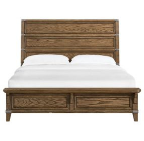 Forge Weathered Chestnut King Panel Bed