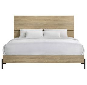 Newhall Vintage Oak Melamine King Panel Bed