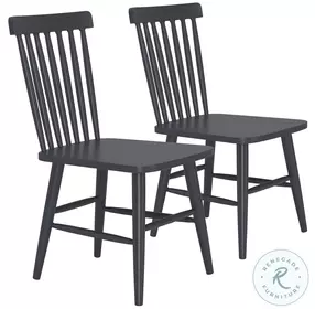 Zeilen Black Outdoor Dining Chair Set Of 2