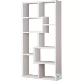 800136 White Bookcase