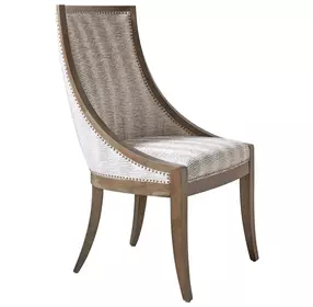 Chamberlain Harbor Gray Upholstered Tides Dining Chair with Nailhead Trim