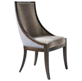 Chamberlain Brown Upholstered Tides Dining Chair with Nailhead Trim