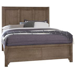 Cool Farmhouse Natural worm Gray King Panel Bed