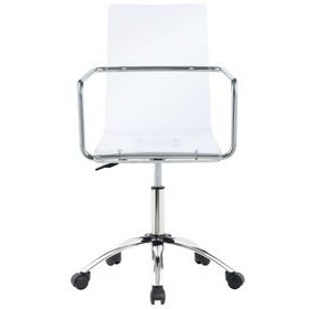 Amaturo Clear Acrylic Adjustable Office Chair