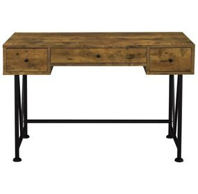 Analiese Antique Nutmeg and Black Writing Desk