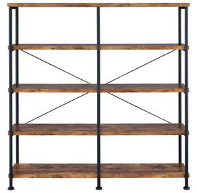 Analiese Antique Nutmeg and Black Large Bookcase