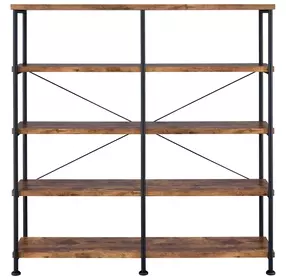 Analiese Antique Nutmeg and Black Large Bookcase