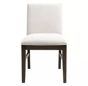 West End Ivory and Saddle Brown Upholstered Parson Side Chair Set of 2