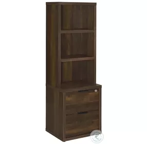 Westpark Dark Pine Bookcase with USB and Lockable Drawer