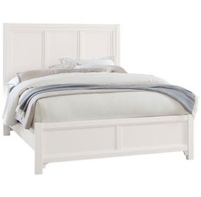 Cool Farmhouse White King Panel Bed
