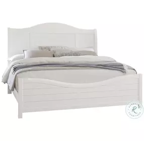 Cool Farmhouse Soft White Queen Sleigh Bed