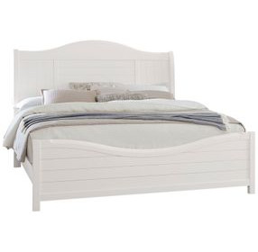 Cool Farmhouse White King Sleigh Bed