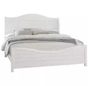 Cool Farmhouse White King Sleigh Bed