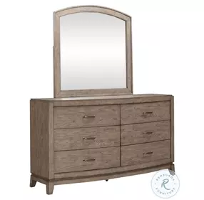 Camden Burnished Beige Dresser with Mirror