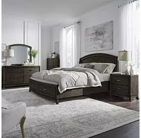 Avalon Coffee Bean Storage Panel Bedroom Set