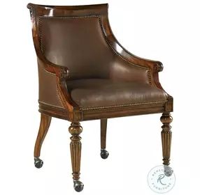 Swank Chocolate Leather Game Chair