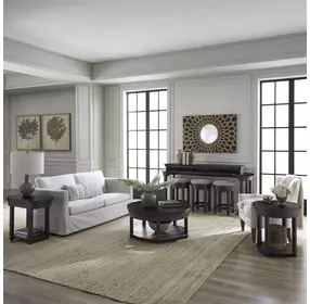 Weston Peppercorn Round Lift Top Occasional Table Set