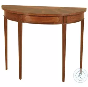 Hepplewhite Irish Mahogany Demilune Console Table