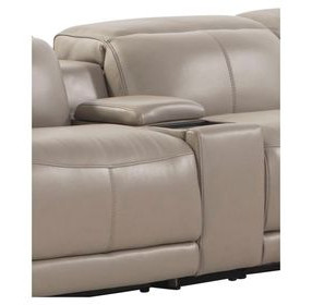 Ridgeway Gray Shark Skin Leather Console