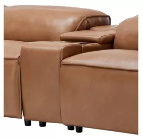 Uptown Tan Husk Leather Console