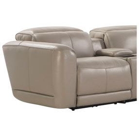 Ridgeway Gray Shark Skin Leather LAF Power Recliner