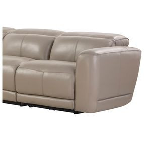 Ridgeway Gray Shark Skin Leather RAF Power Recliner