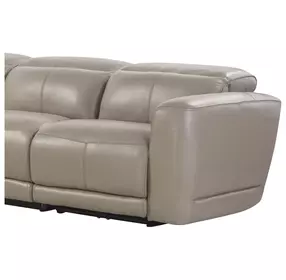 Ridgeway Gray Shark Skin Leather RAF Power Recliner