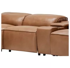 Uptown Tan Husk Leather Armless Power Recliner