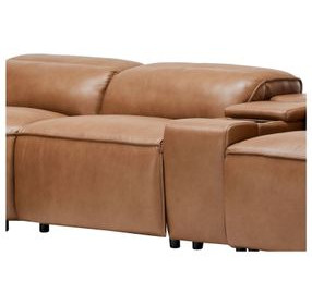 Ulstead Tan Husk Leather Armless Power Recliner