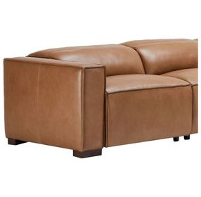 Ulstead Tan Husk Leather LAF Power Recliner