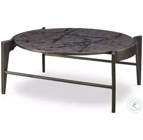 Flow Antiqued Brass Cocktail Table