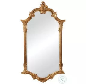 Cartouche Antiqued Gold Mirror