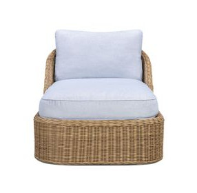 Axel Blue Performance Fabric Upholstered Outdoor Lounge Chair