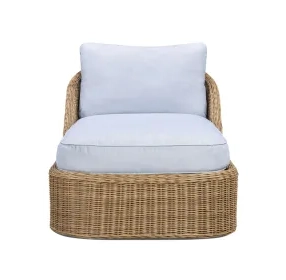 Axel Blue Performance Fabric Upholstered Outdoor Lounge Chair