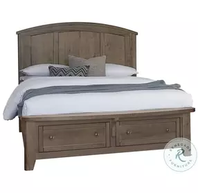 Woodbridge Dark Cashmere Queen Arch Storage Platform Bed