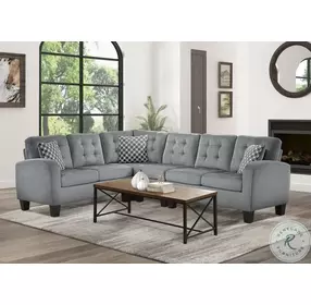Sinclair Gray Reversible LAF Sectional