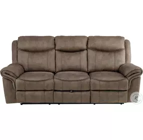 Aram Brown 89" Double Reclining Sofa