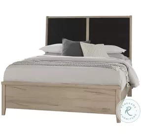 Woodbridge Shadow Gray And Black Queen Upholstered Low Profile Bed