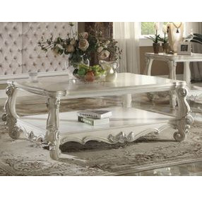 Versailles Bone White Rectangular Coffee Table