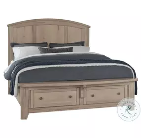 Woodbridge Clear Maple King Arch Storage Platform Bed