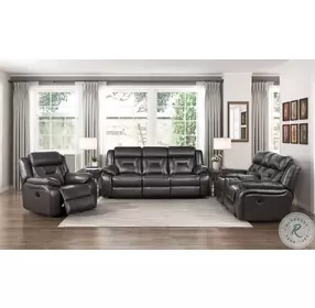 Amite Dark Gray Double Reclining Living Room Set