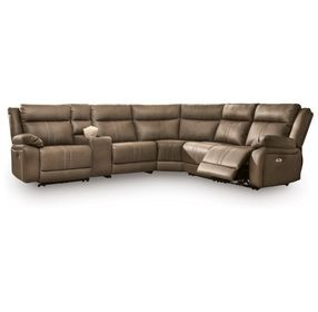 Ultra Max Biscotti 6 Piece Modular Power Reclining Sectional with USB Charging