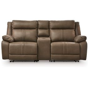 Ultra Max Biscotti 3 Piece Modular Power Reclining Sectional with Console USB Charging and Audio Console