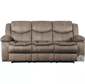 Bastrop Brown Double Reclining Sofa