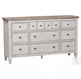 Homestead Antique White 9 Drawer Dresser